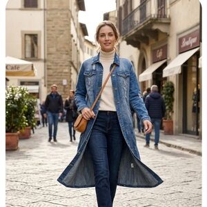 Women's Denim Longline Jacket